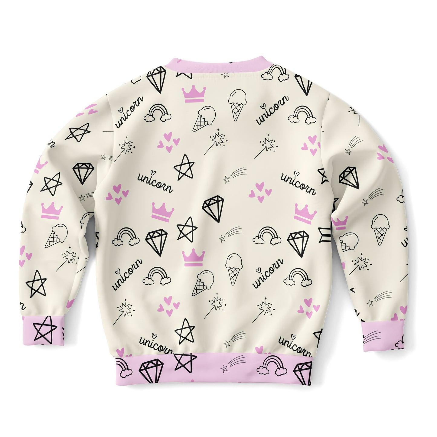 Girls Magical Unicorn Sweatshirt – Cozy Cotton Fleece or Lightweight Sports Fabric