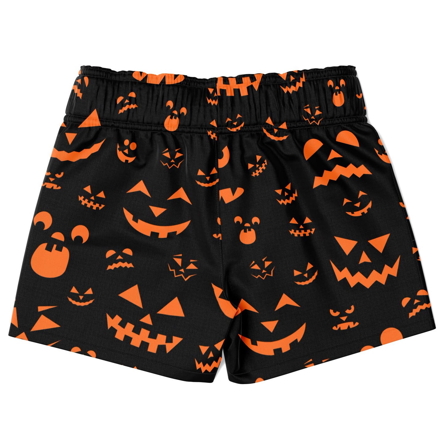 Boys Orange Jack-O'-Lantern Faces Halloween Quick Drying Swim Trunks