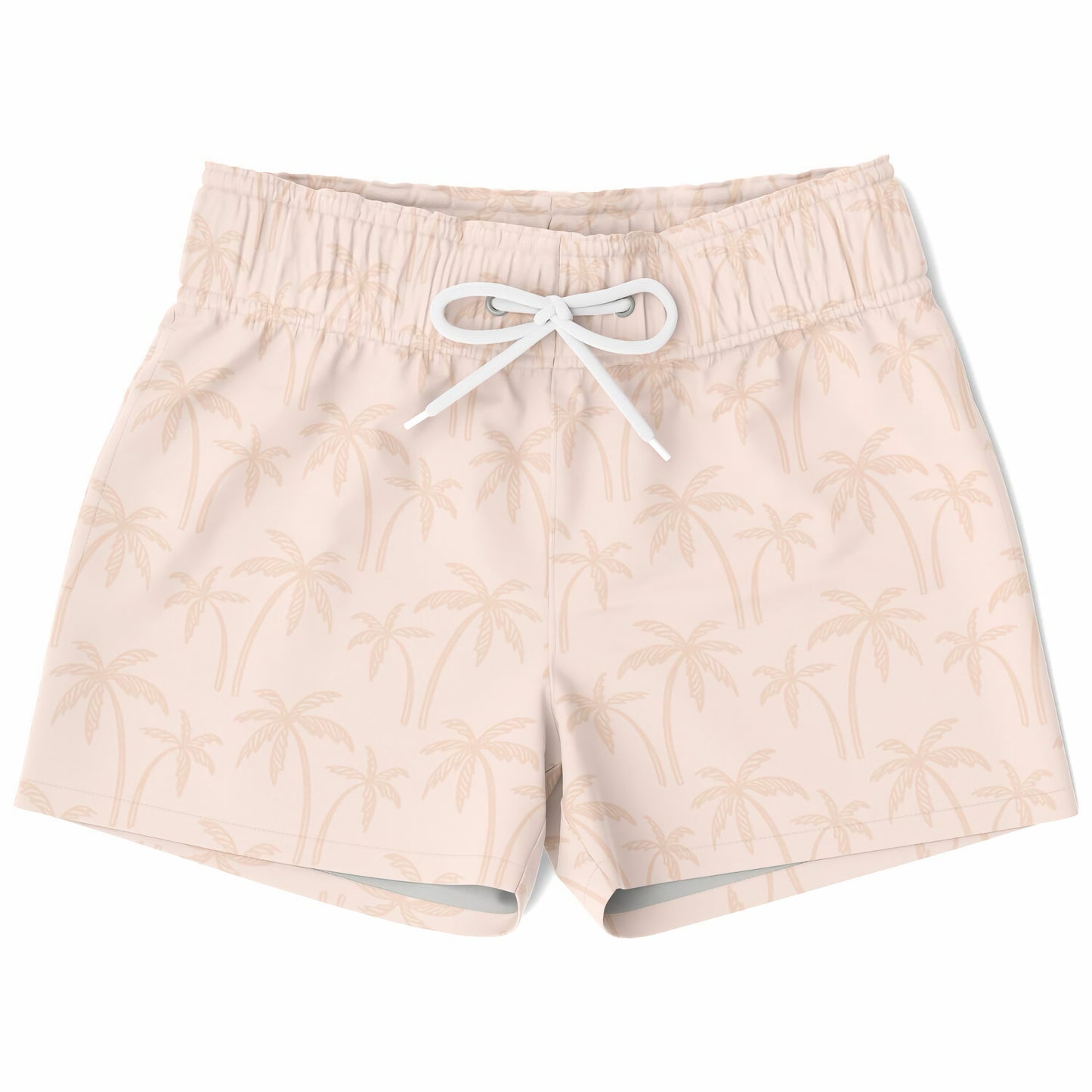 Boys Light Peach Palm Tree Quick Drying Swim Trunks