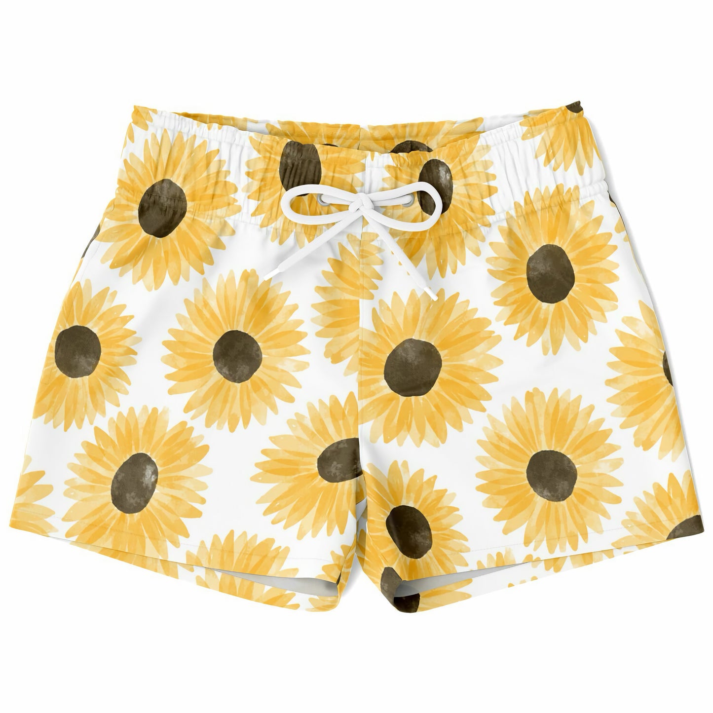 Boys Doodle Sunflower Quick Drying Swim Trunks