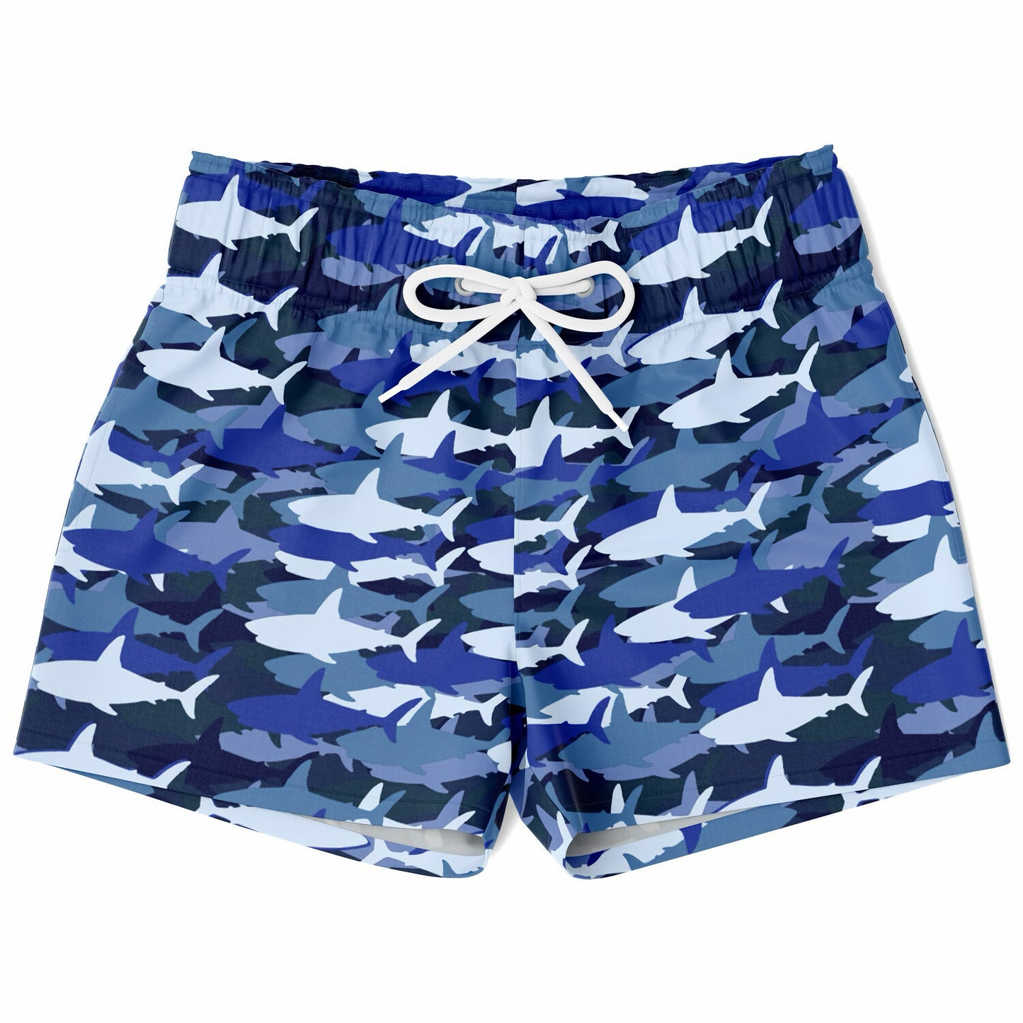 Boys Blue Shark Quick Drying Swim Trunks