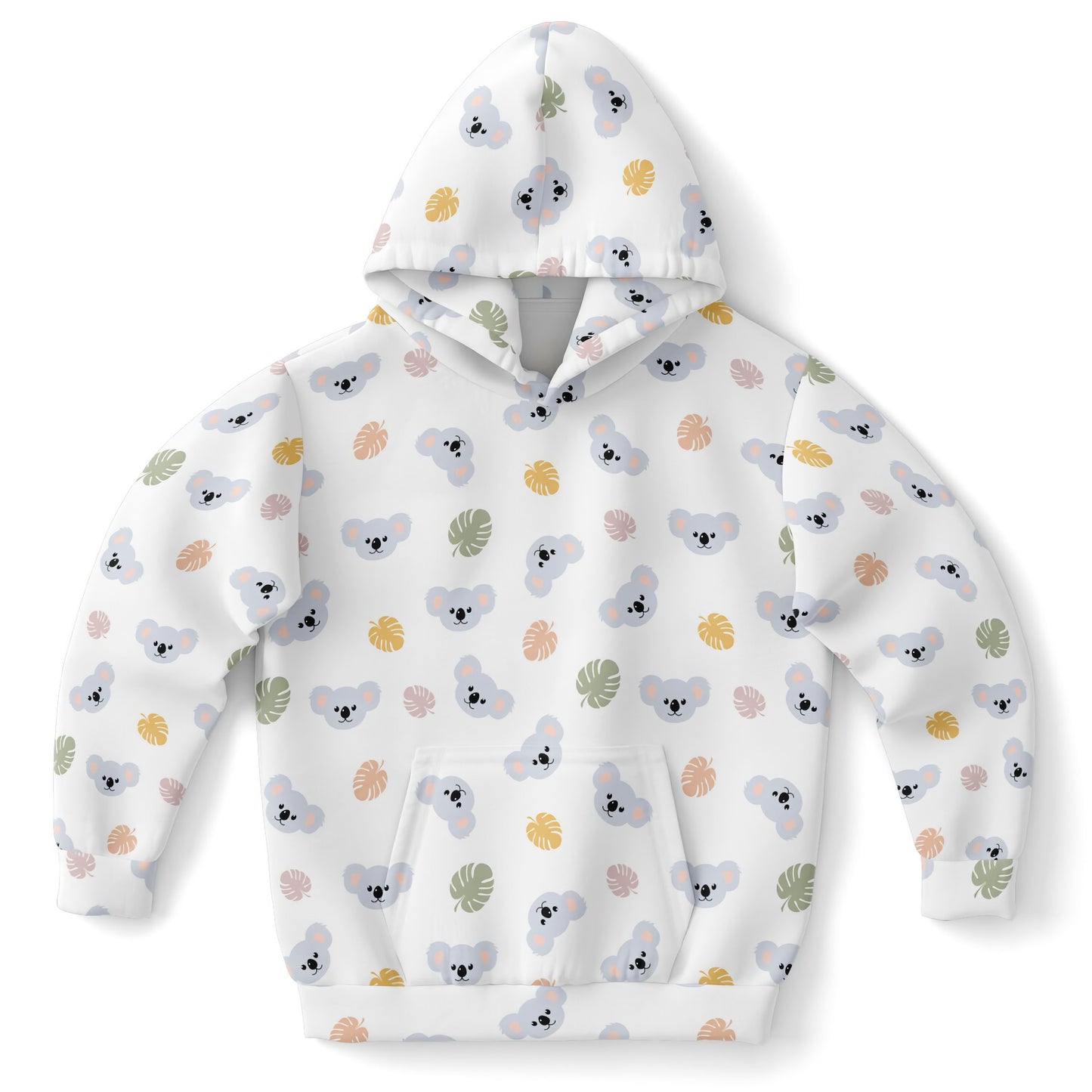 Kids Koala Bear Hoodie – Cozy Cotton Fleece or Lightweight Sports Fabric