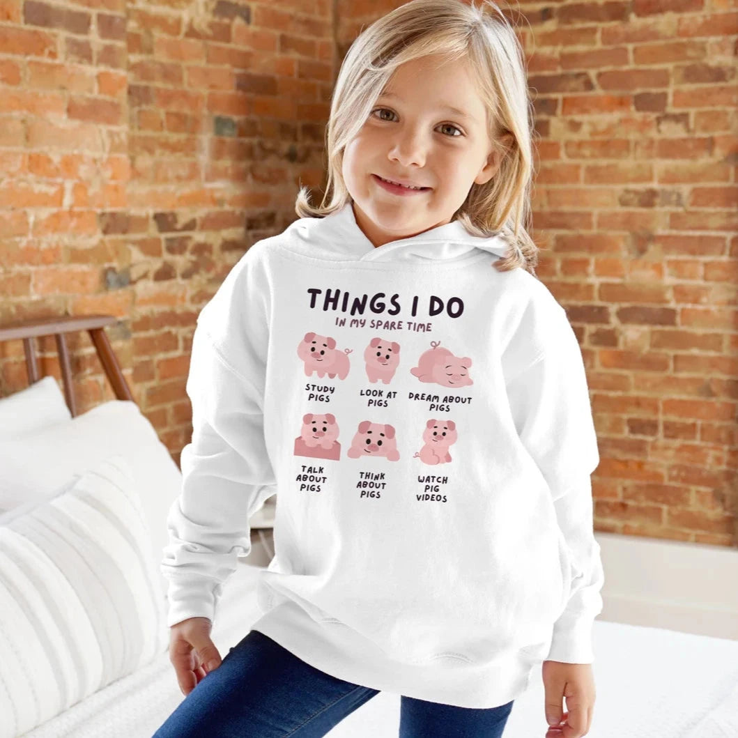 kids pig hoodie