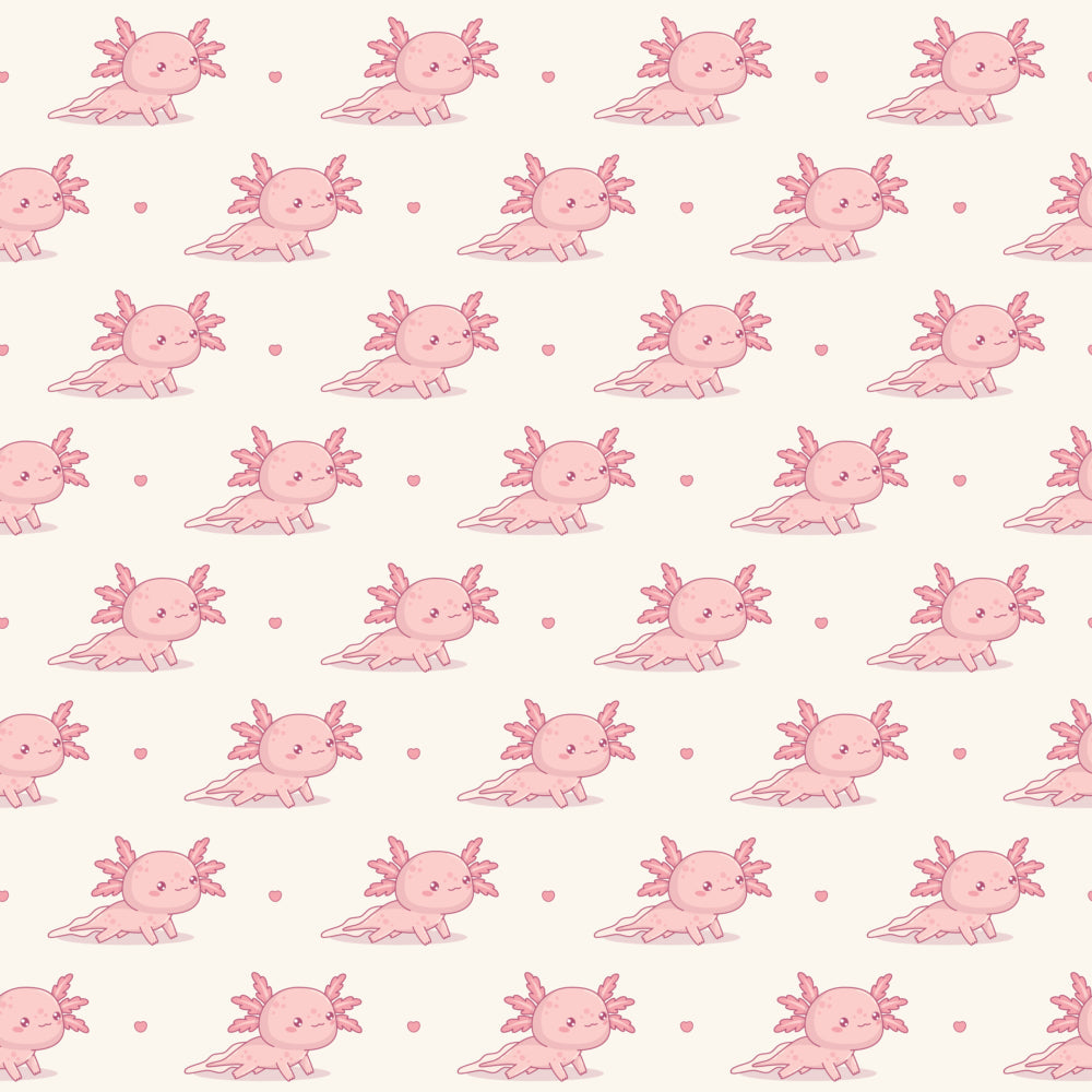 Pink Axolotl Pattern 