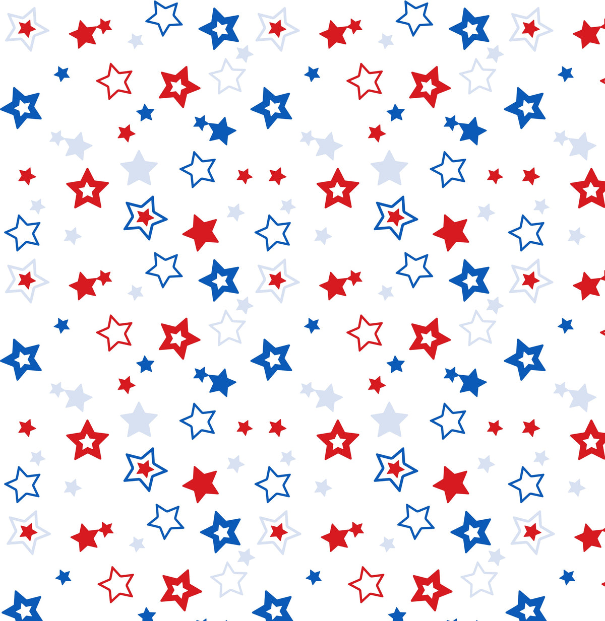 Red, White and Blue Stars Pattern 