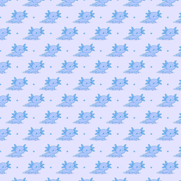 Blue Axolotl Pattern 