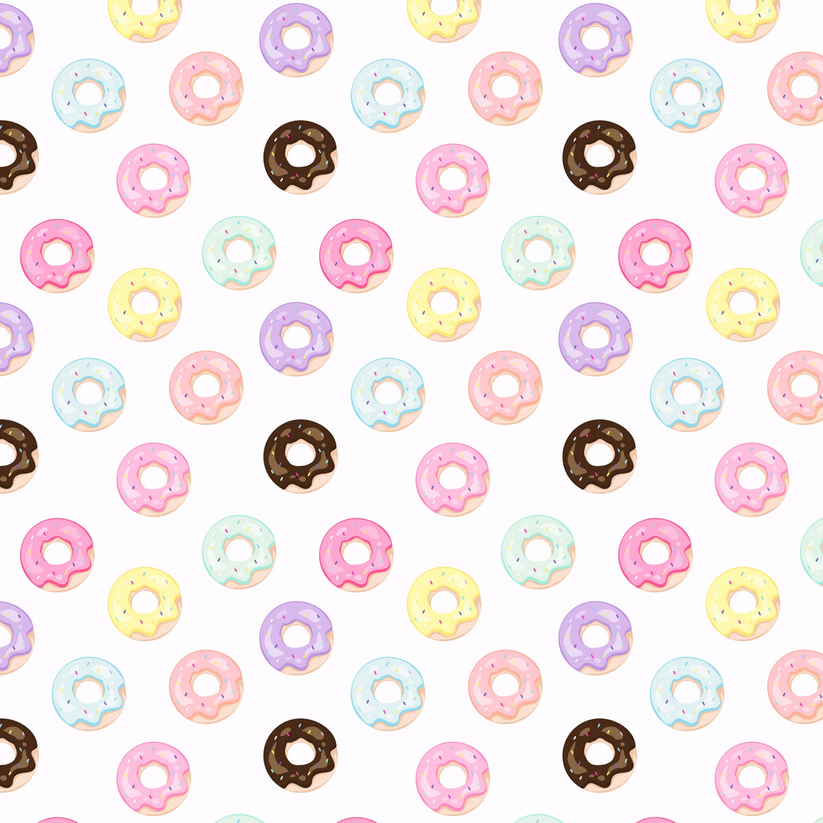 Colorful Donuts Pattern 