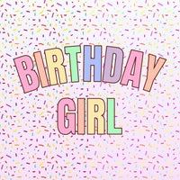 Birthday Girl Rainbow Sprinkles Pattern