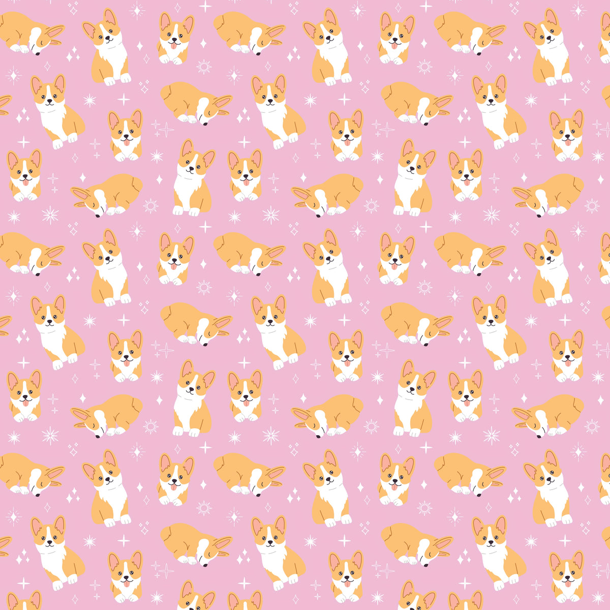 Pink Corgi Pattern 
