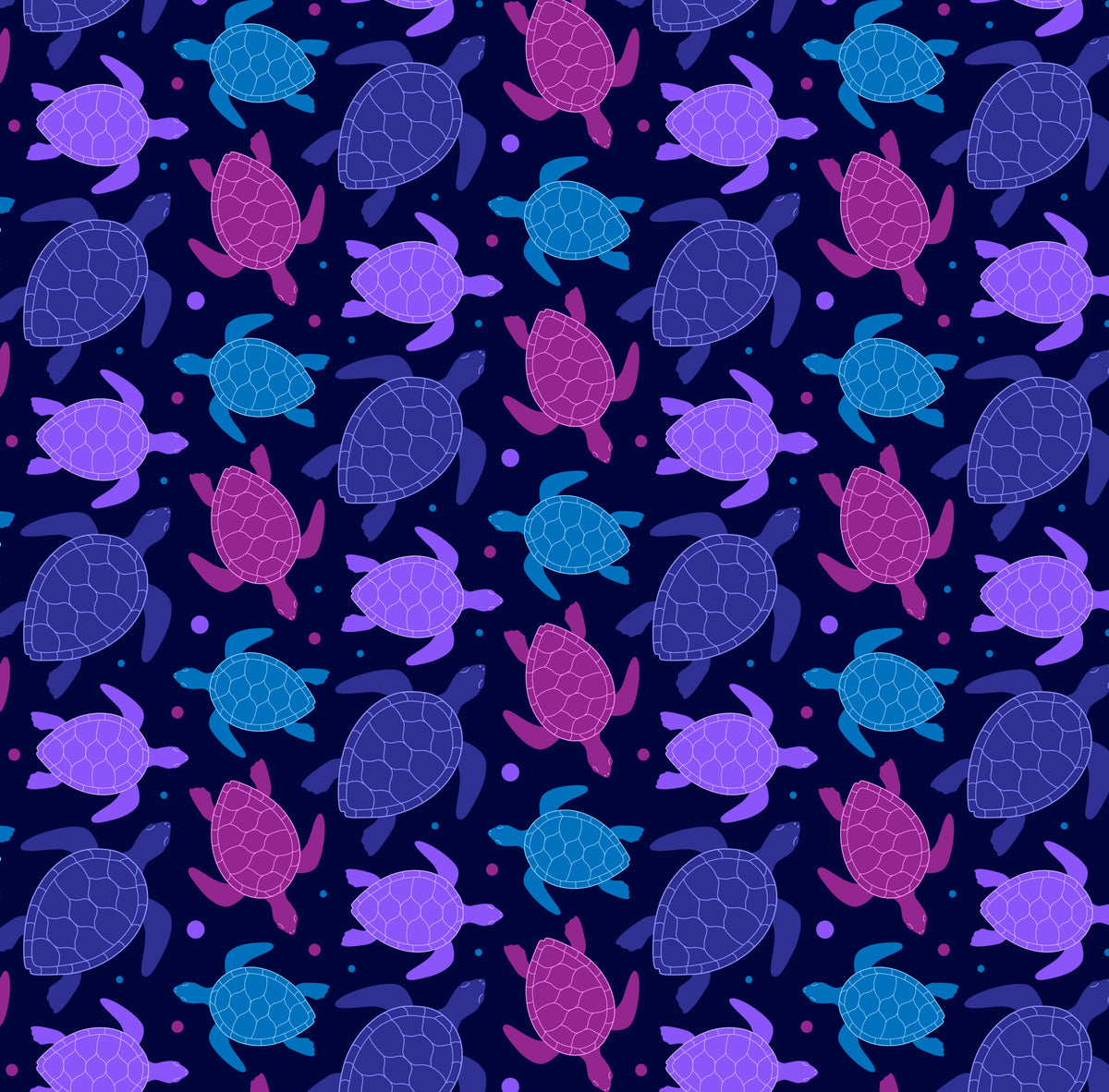 Purple Sea Turtle Pattern 