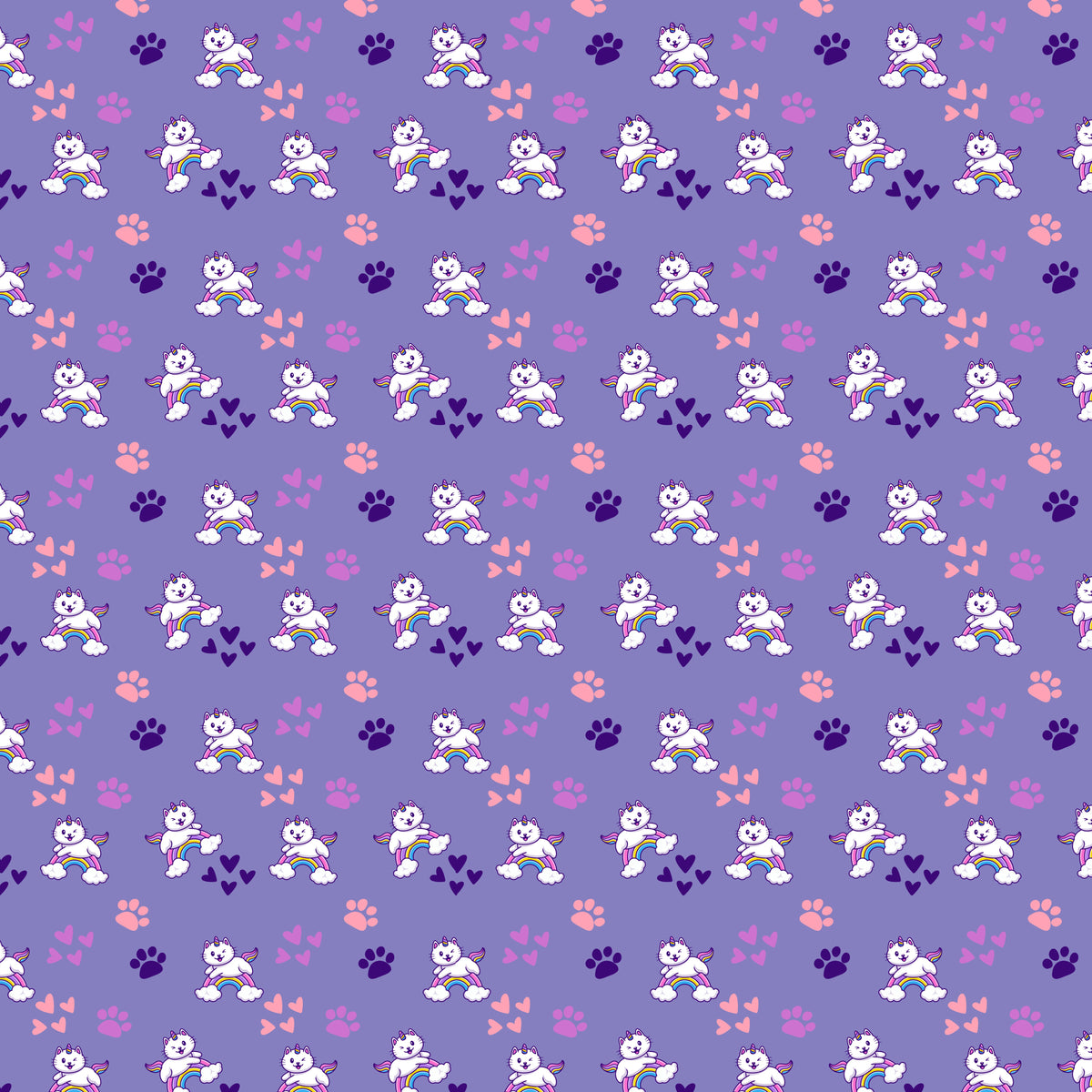 Purple Caticorn Pattern 