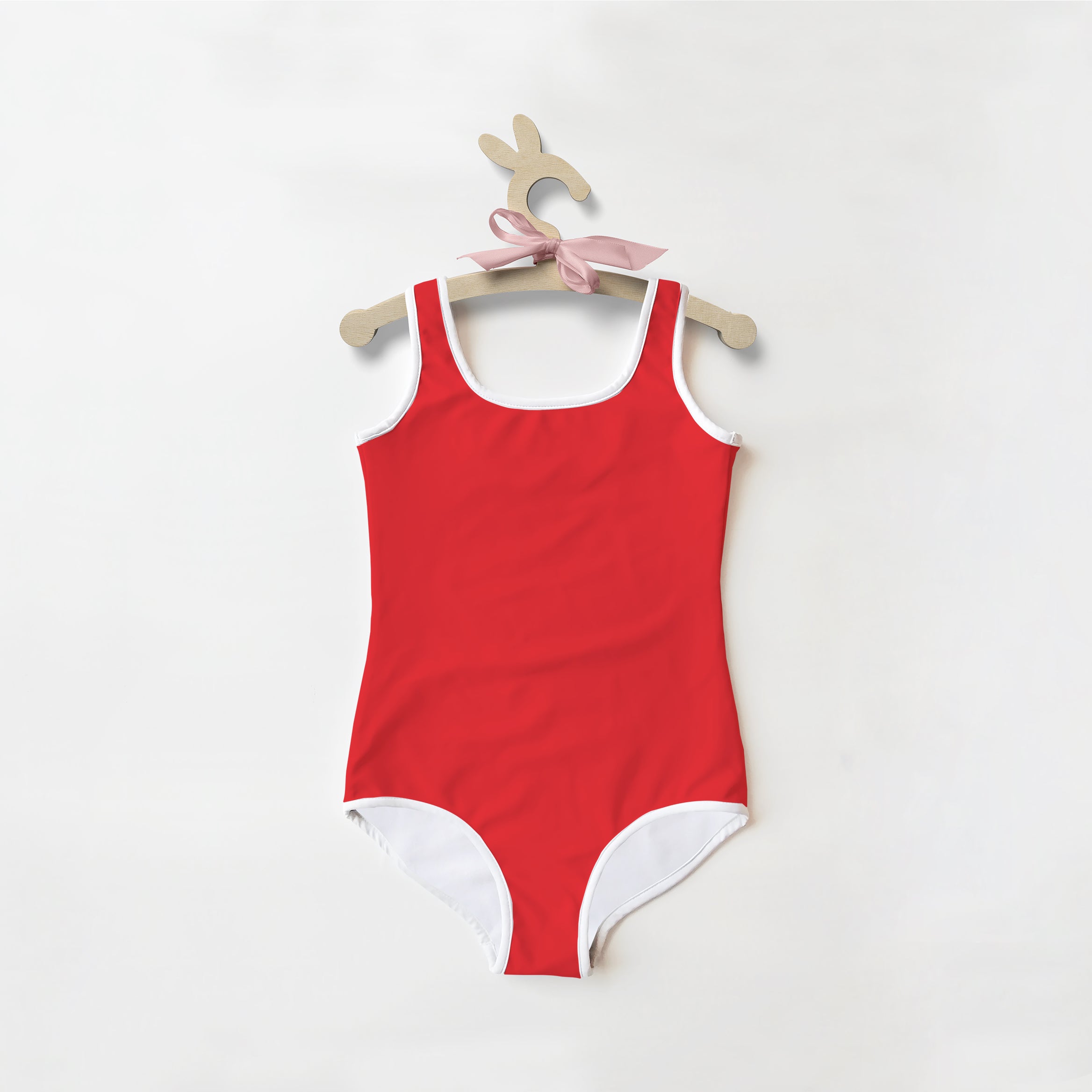Girls Buttery Soft Red Swimsuit With UPF 50+