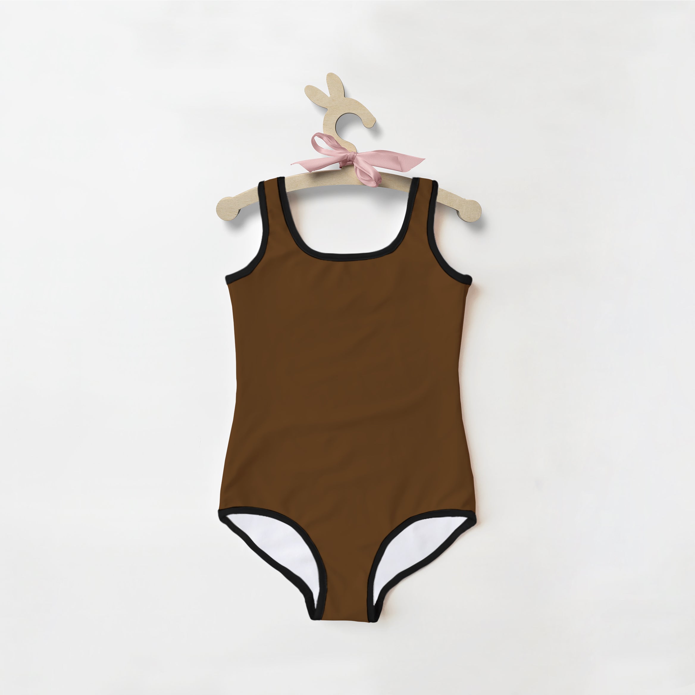 Girls Brown Buttery Soft Swimsuit
