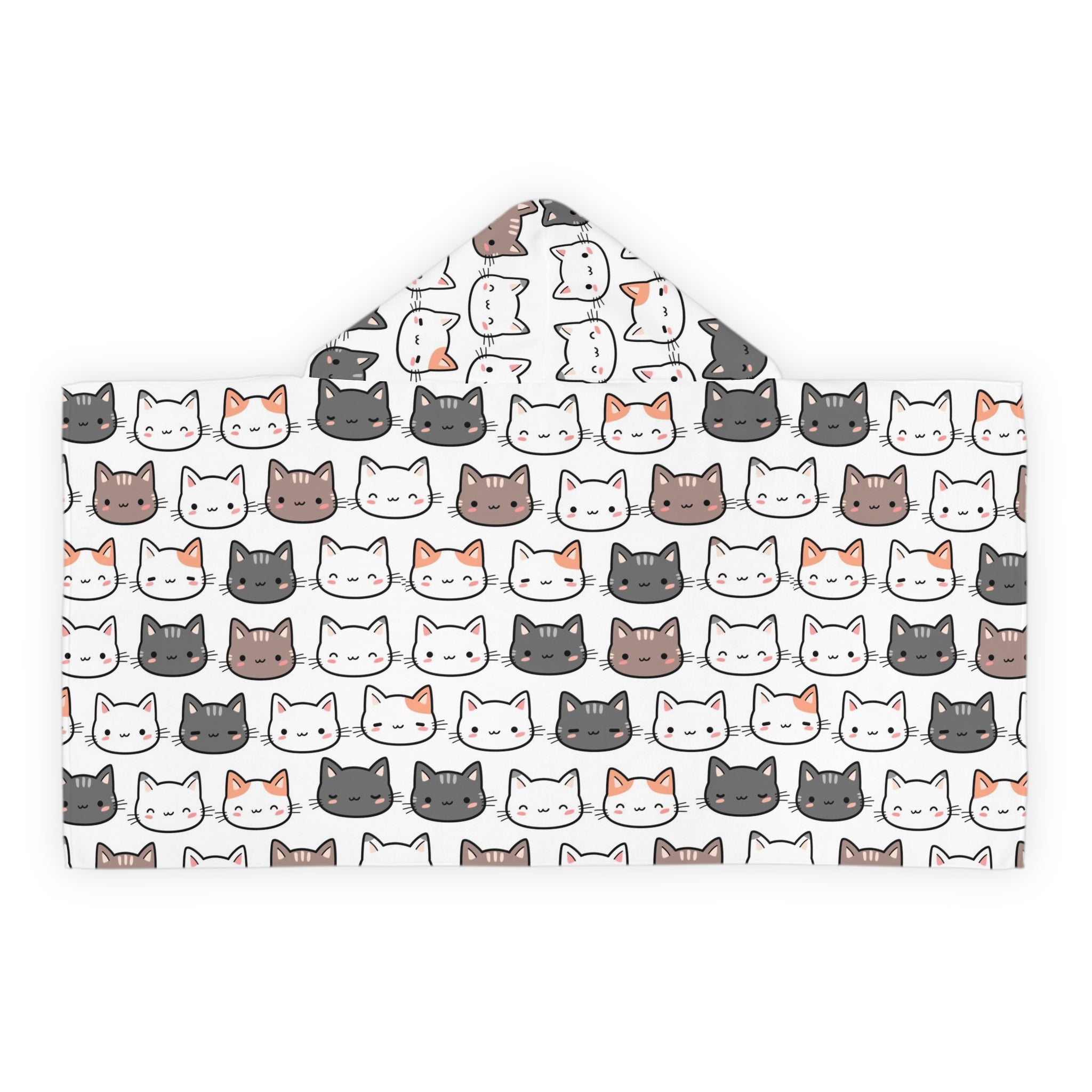 Kids Cat Face Hooded Towel – Soft & Absorbent Bath & Beach Wrap