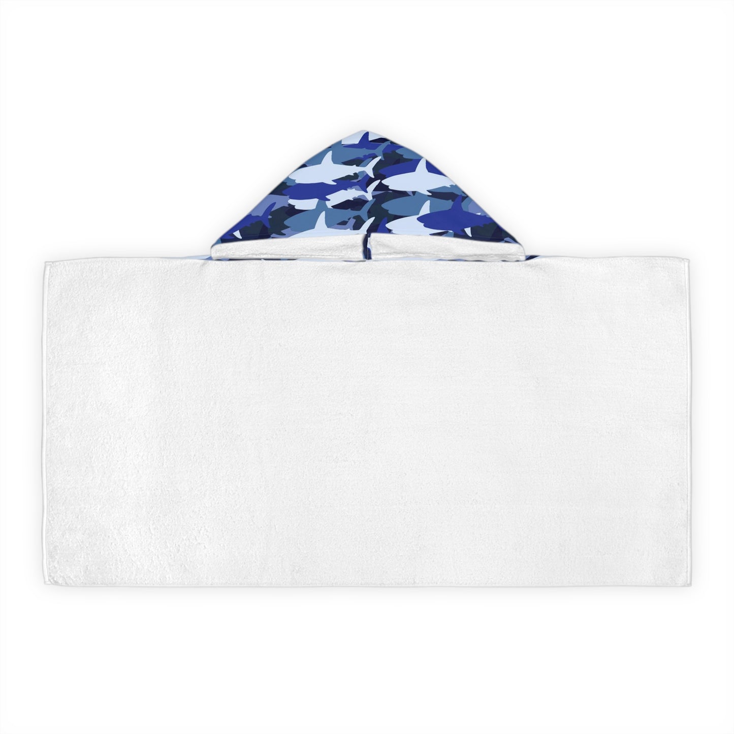 Kids Blue Shark Hooded Towel – Soft & Absorbent Bath & Beach Wrap
