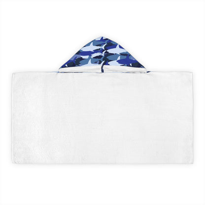 Kids Blue Shark Hooded Towel – Soft & Absorbent Bath & Beach Wrap