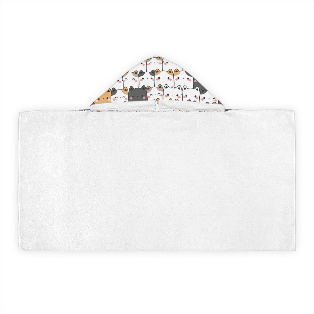 Girls Kawaii Cat Hooded Towel – Soft, Absorbent, and Perfect for Bath & Beach Time