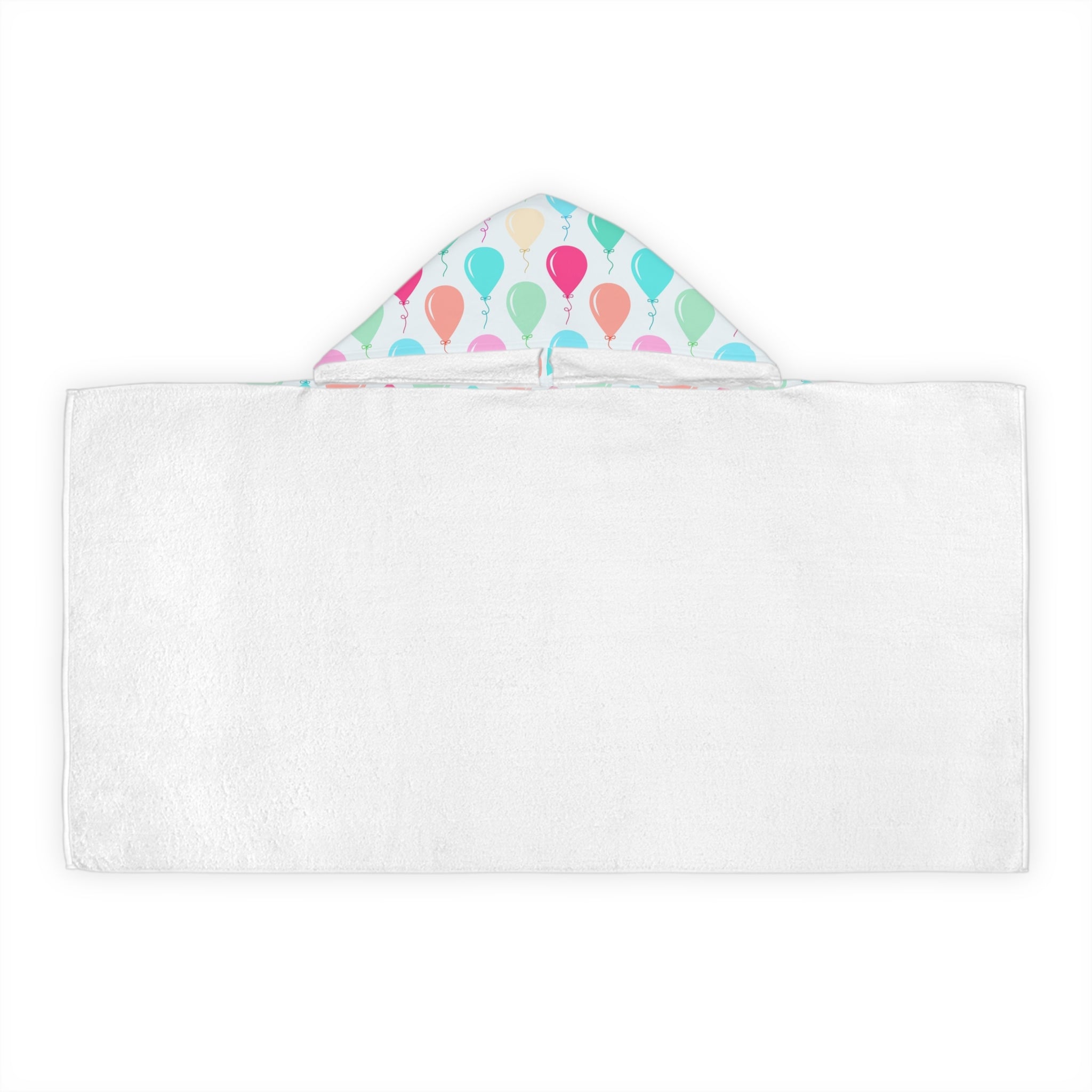 Kids Birthday Balloons Hooded Towel – Soft & Absorbent Bath & Beach Wrap