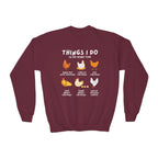 Kids 'Things I Do In My Spare Time' Chicken Sweatshirt – Cozy, Fun, and Perfect for Everyday Adventures