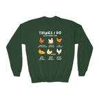 Kids 'Things I Do In My Spare Time' Chicken Sweatshirt – Cozy, Fun, and Perfect for Everyday Adventures