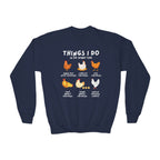 Kids 'Things I Do In My Spare Time' Chicken Sweatshirt – Cozy, Fun, and Perfect for Everyday Adventures