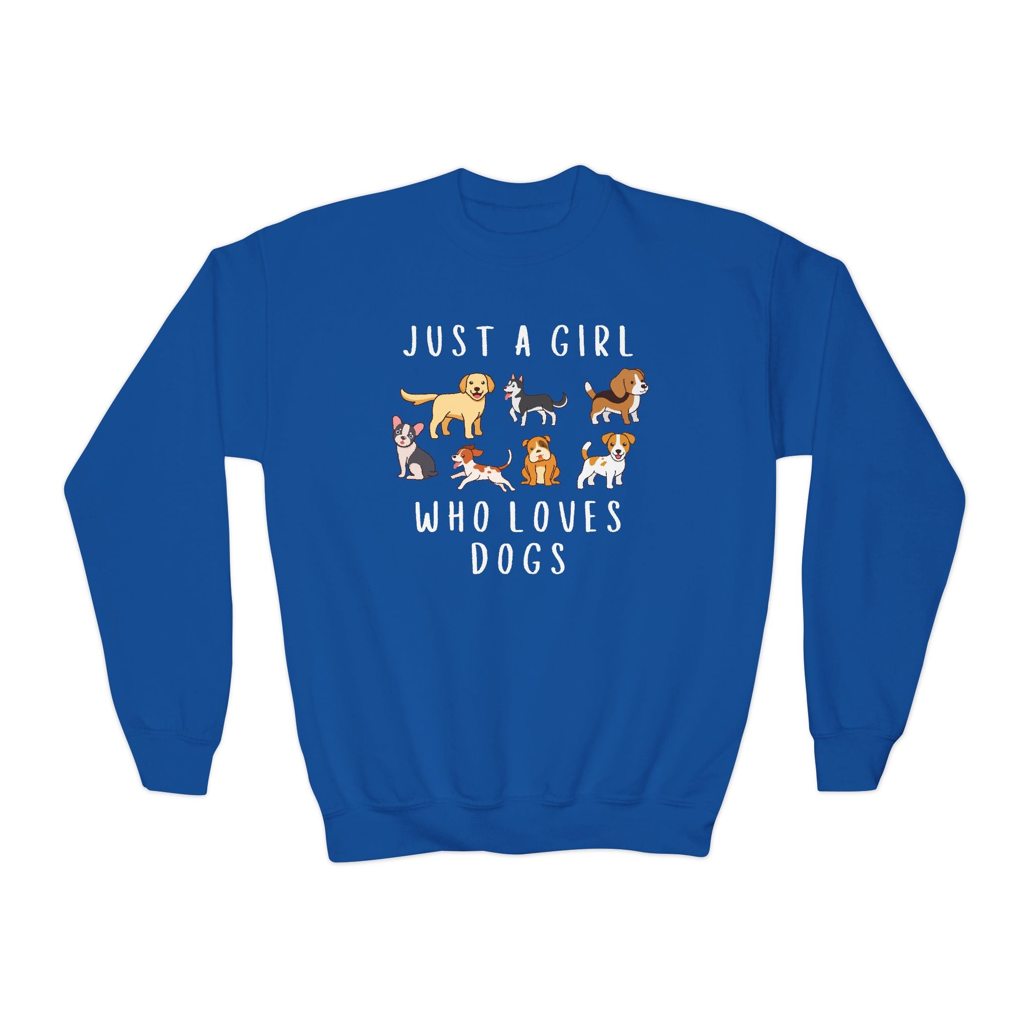 Girls 'Just A Girl Who Loves Dogs' Cozy Sweatshirt – Fun & Comfortable Pullover For Dog-Loving Kids