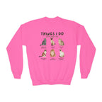 Kids 'Things I Do In My Spare Time' Cat Sweatshirt