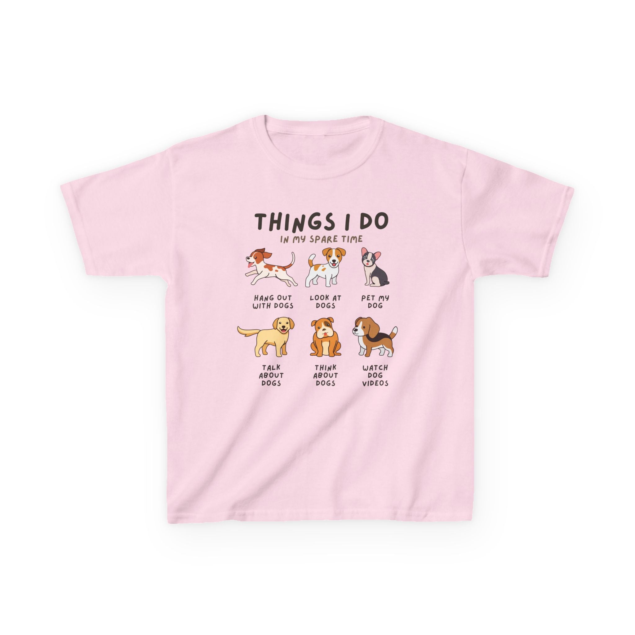 Kids 'Things I Do In My Spare Time' Dog T-Shirt