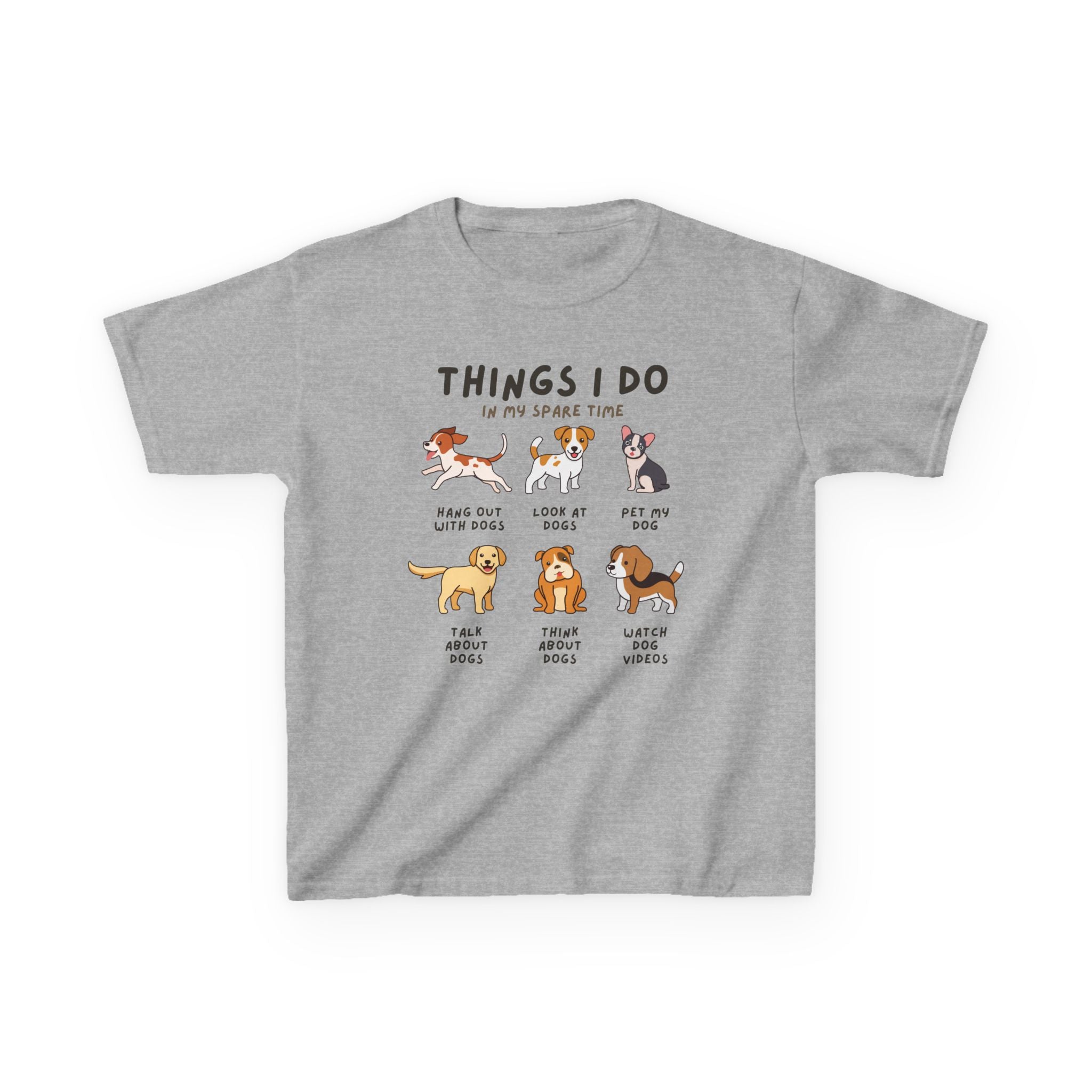 Kids 'Things I Do In My Spare Time' Dog T-Shirt