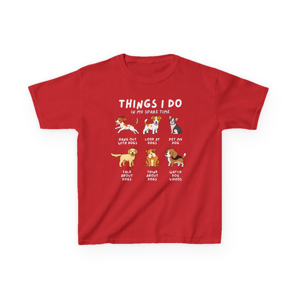 Kids 'Things I Do In My Spare Time' Dog T-Shirt