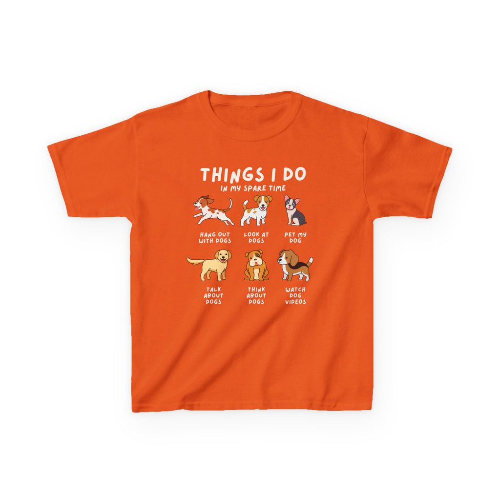 Kids 'Things I Do In My Spare Time' Dog T-Shirt