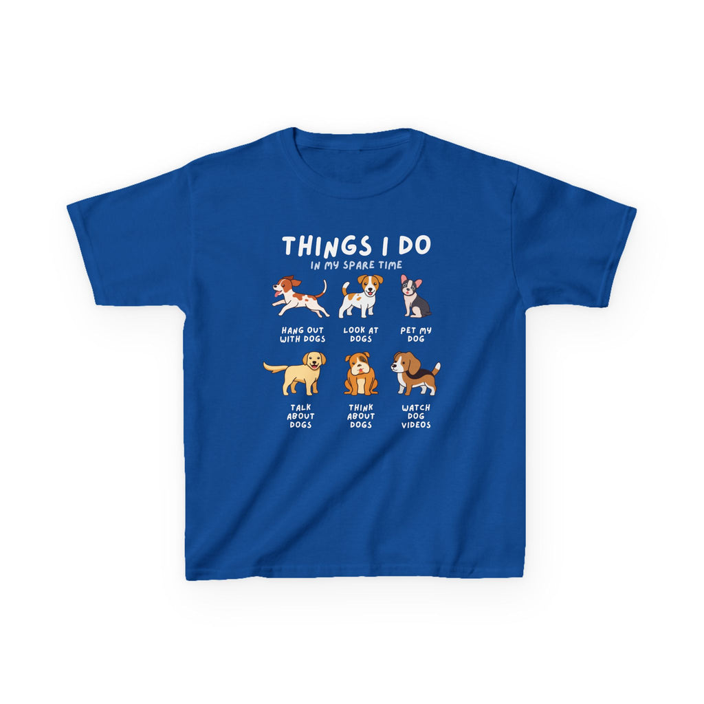 Kids 'Things I Do In My Spare Time' Dog T-Shirt