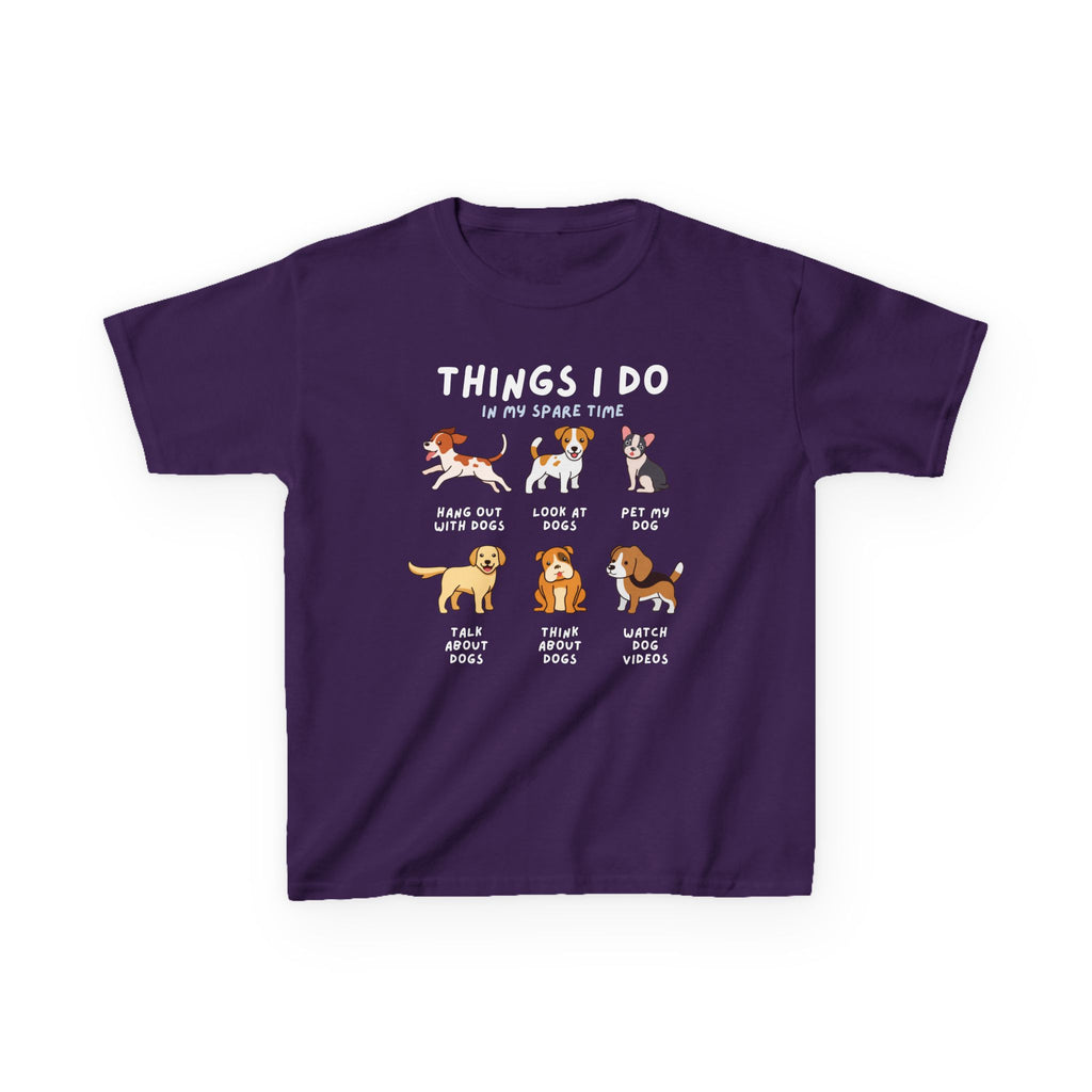 Kids 'Things I Do In My Spare Time' Dog T-Shirt
