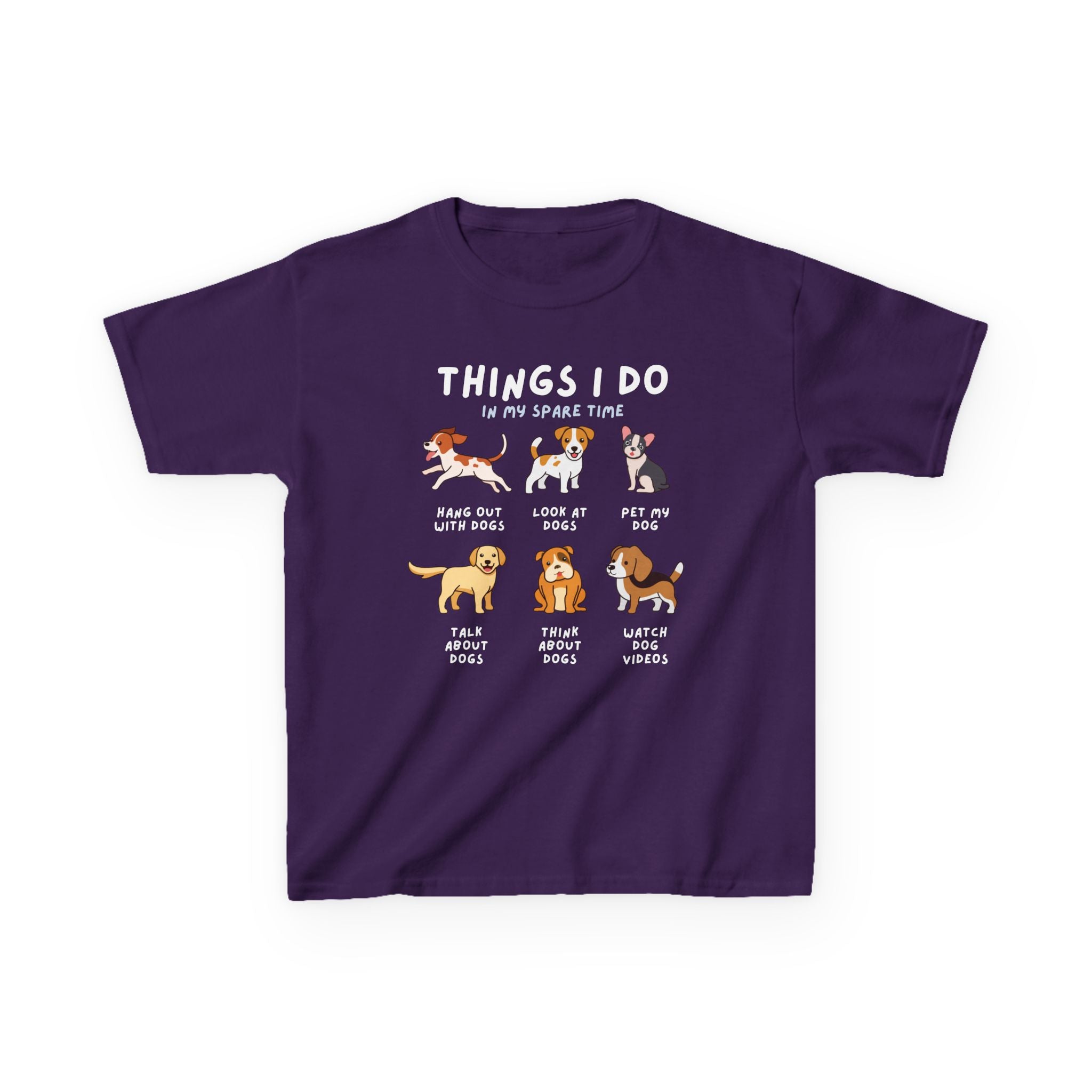 Kids 'Things I Do In My Spare Time' Dog T-Shirt