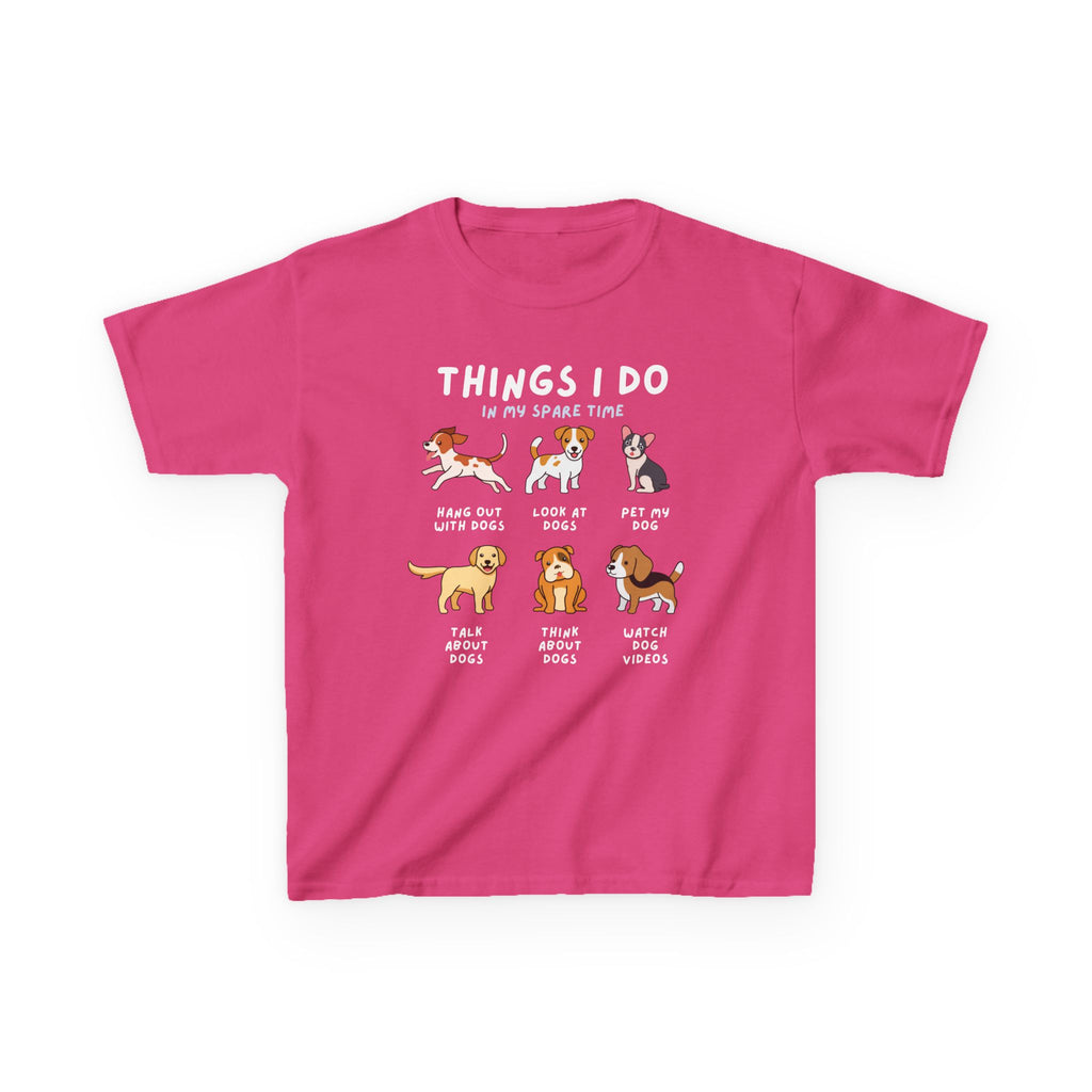 Kids 'Things I Do In My Spare Time' Dog T-Shirt