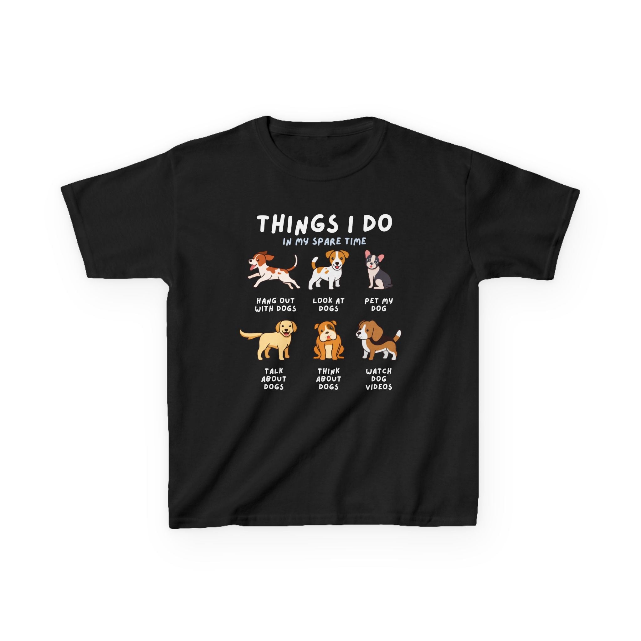 Kids 'Things I Do In My Spare Time' Dog T-Shirt