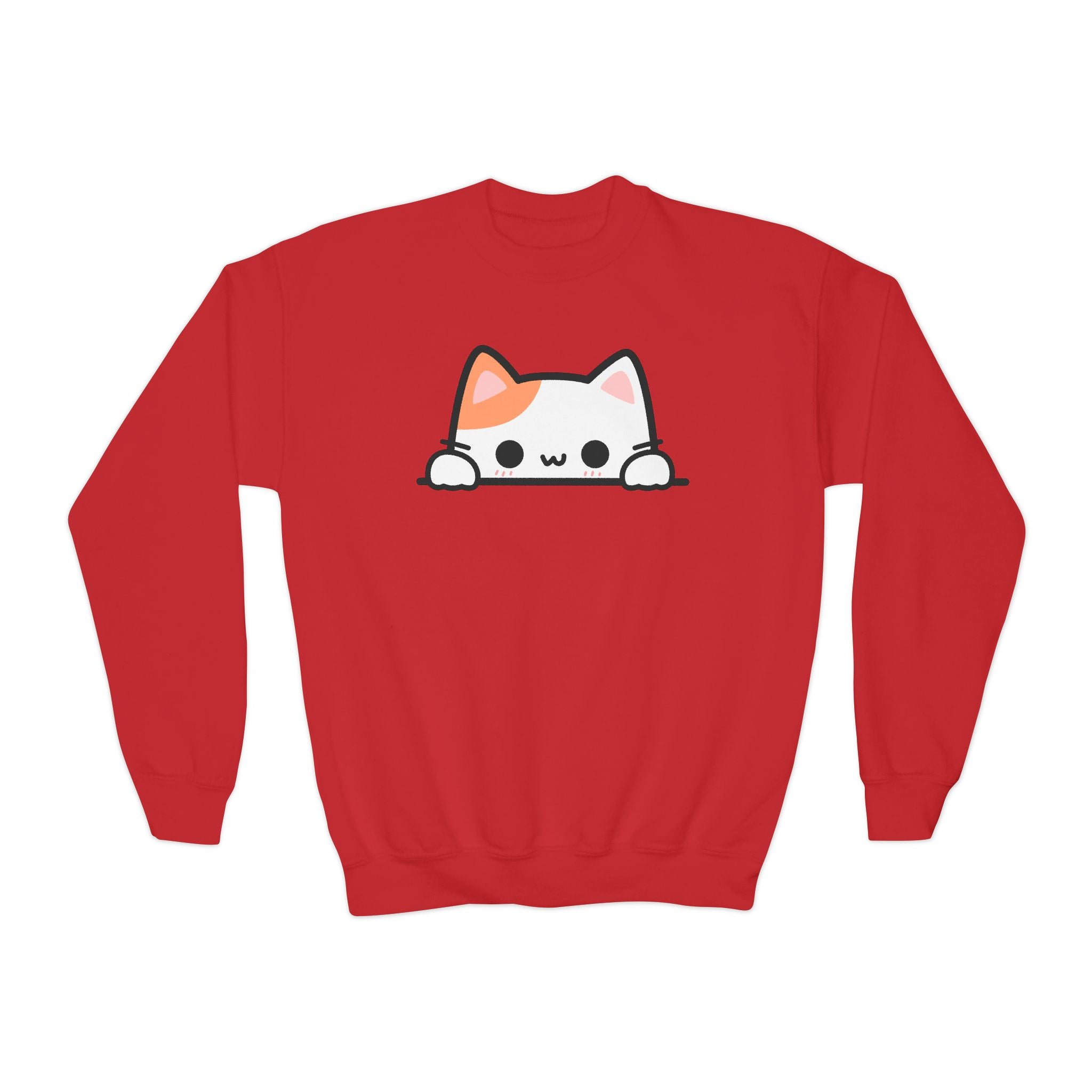Girls Peeking Cat Sweatshirt – Cozy, Adorable, and Perfect for Everyday Fun