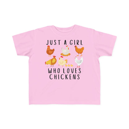 Girls 'Just A Girl Who Loves Chickens' Chicken T-Shirt