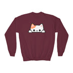 Girls Peeking Cat Sweatshirt – Cozy, Adorable, and Perfect for Everyday Fun