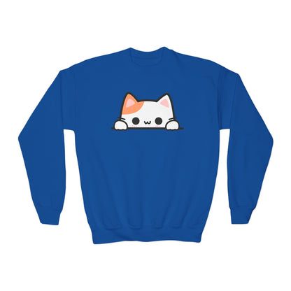 Kids Peeking Cat Sweatshirt – Cozy, Adorable, and Perfect for Everyday Fun