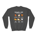 Kids 'Things I Do In My Spare Time' Chicken Sweatshirt – Cozy, Fun, and Perfect for Everyday Adventures