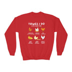 Kids 'Things I Do In My Spare Time' Chicken Sweatshirt – Cozy, Fun, and Perfect for Everyday Adventures