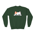 Girls Peeking Cat Sweatshirt – Cozy, Adorable, and Perfect for Everyday Fun