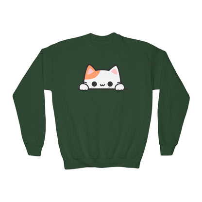 Kids Peeking Cat Sweatshirt – Cozy, Adorable, and Perfect for Everyday Fun