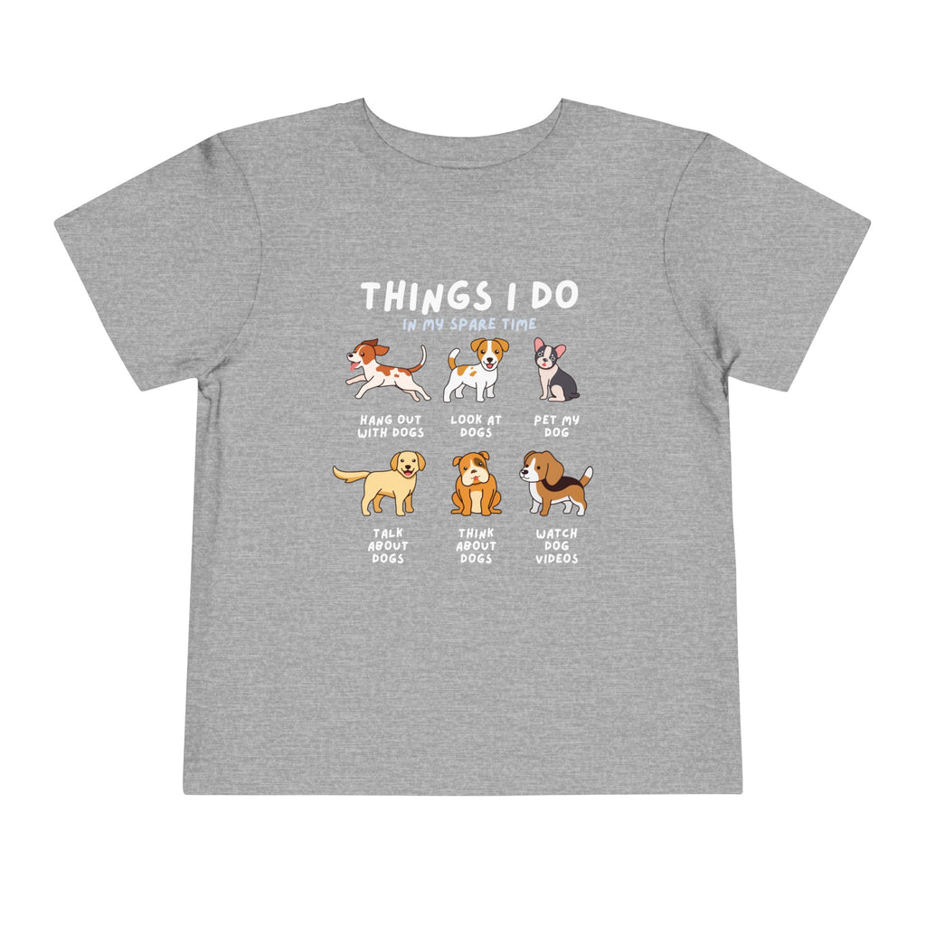 Kids 'Things I Do In My Spare Time' Dog T-Shirt - Soft Lightweight Cotton Tee