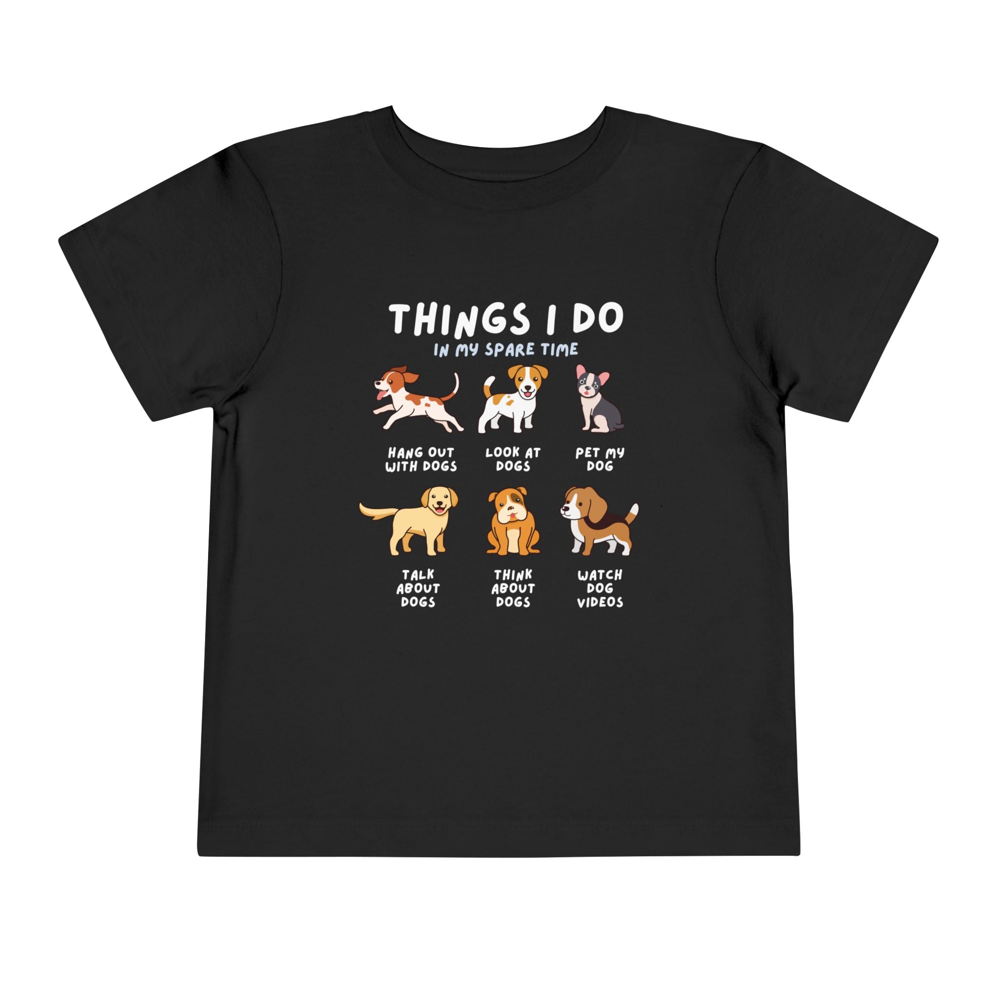 Kids 'Things I Do In My Spare Time' Dog T-Shirt - Soft Lightweight Cotton Tee