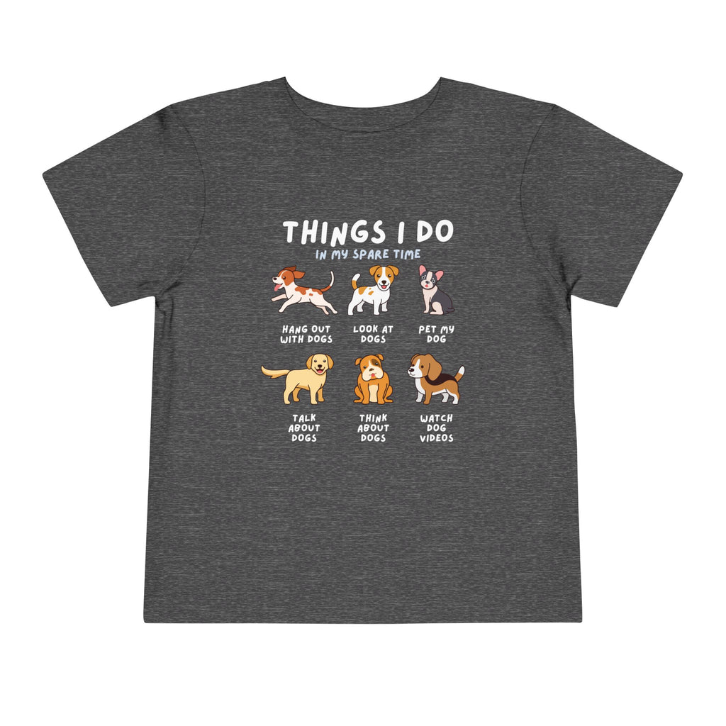 Kids 'Things I Do In My Spare Time' Dog T-Shirt - Soft Lightweight Cotton Tee