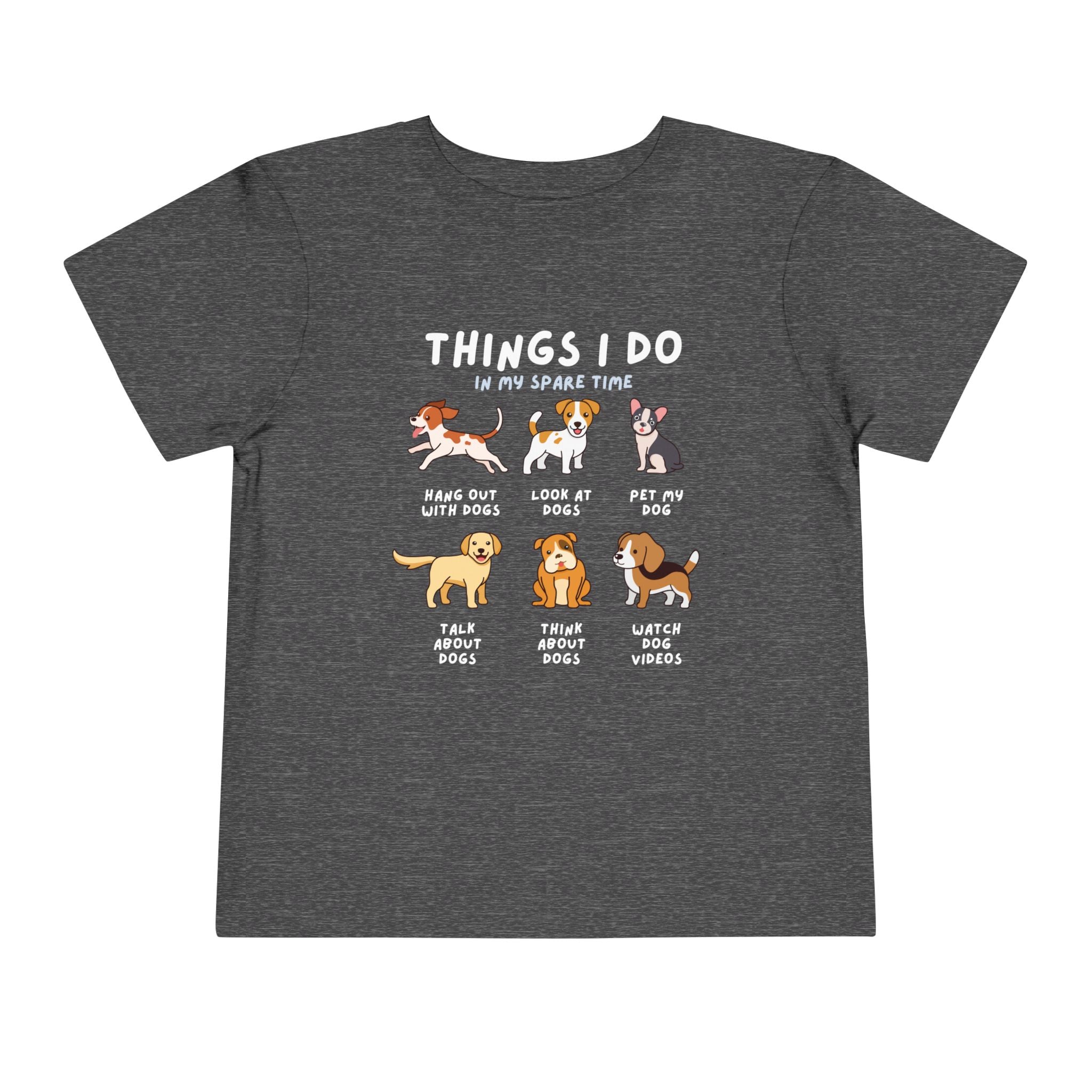 Kids 'Things I Do In My Spare Time' Dog T-Shirt - Soft Lightweight Cotton Tee