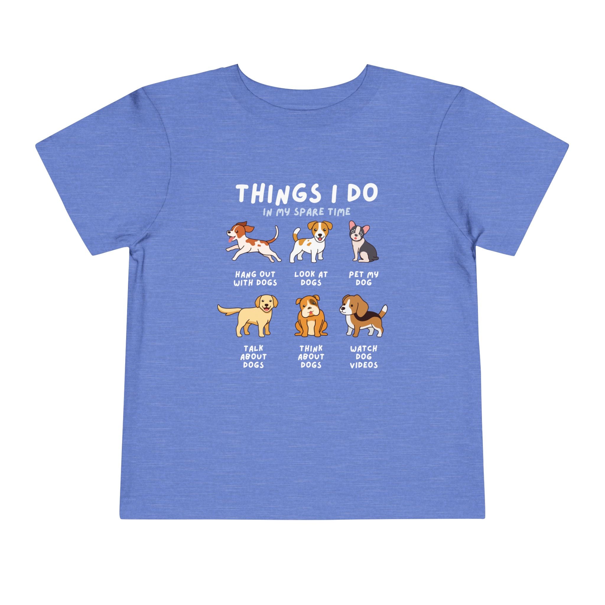 Kids 'Things I Do In My Spare Time' Dog T-Shirt - Soft Lightweight Cotton Tee
