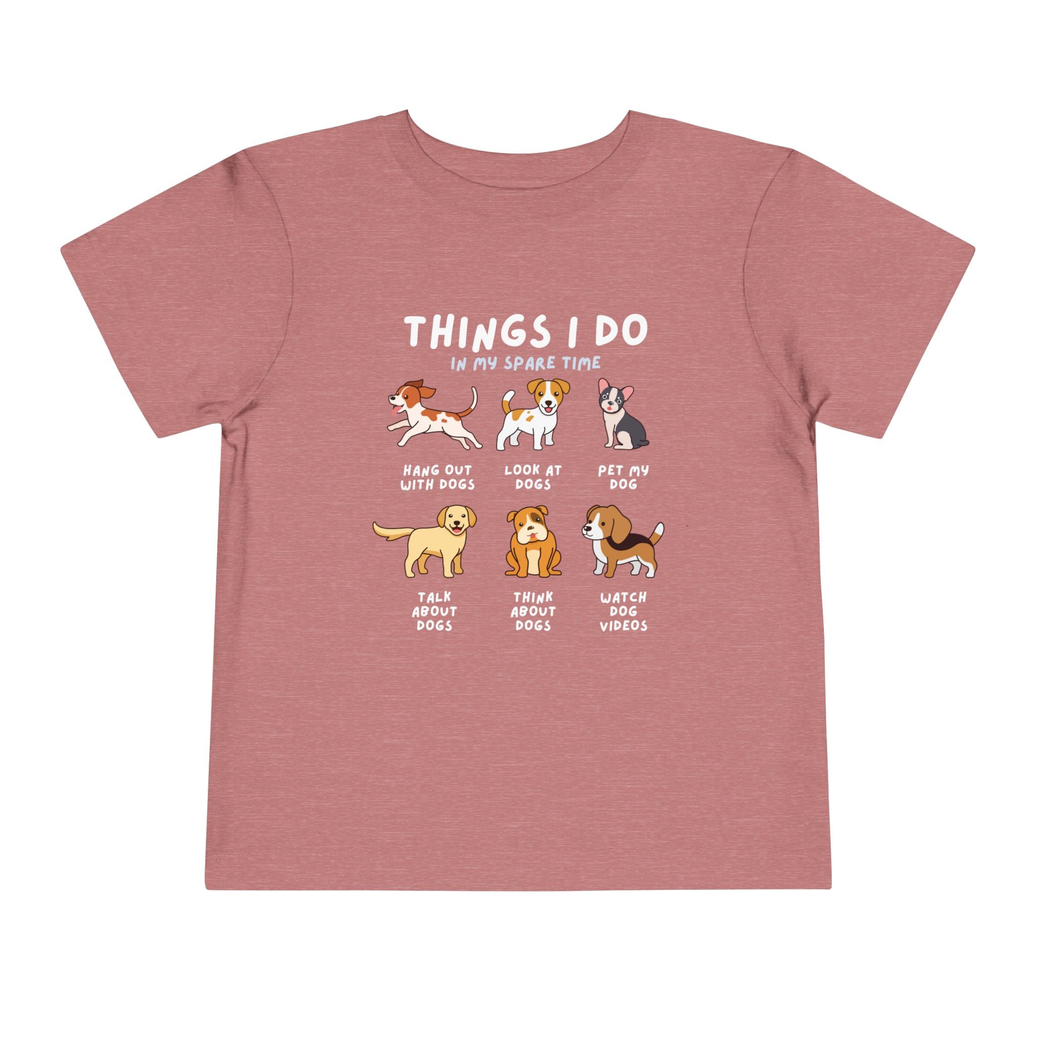 Kids 'Things I Do In My Spare Time' Dog T-Shirt - Soft Lightweight Cotton Tee